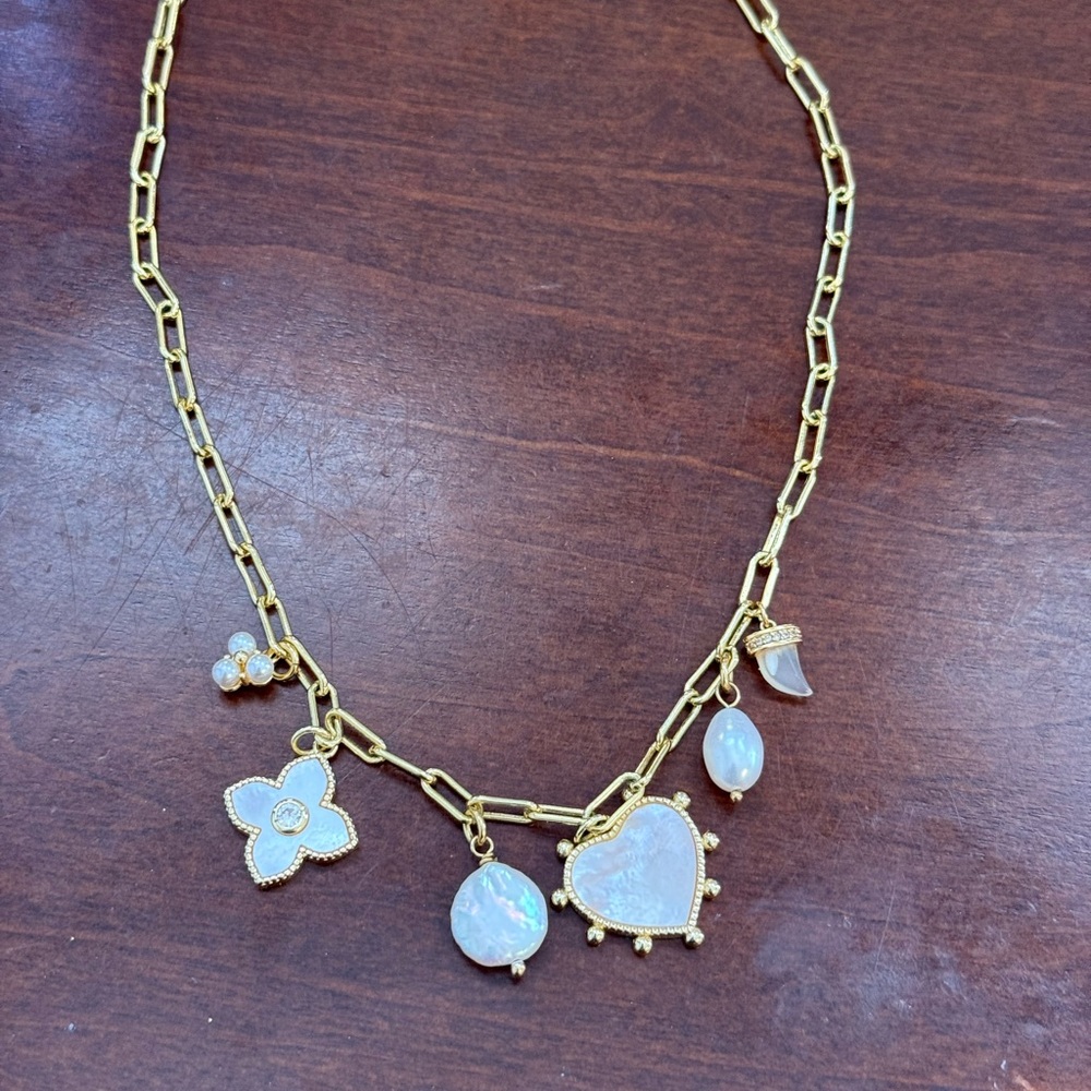 Elegant Gold Charm Necklace